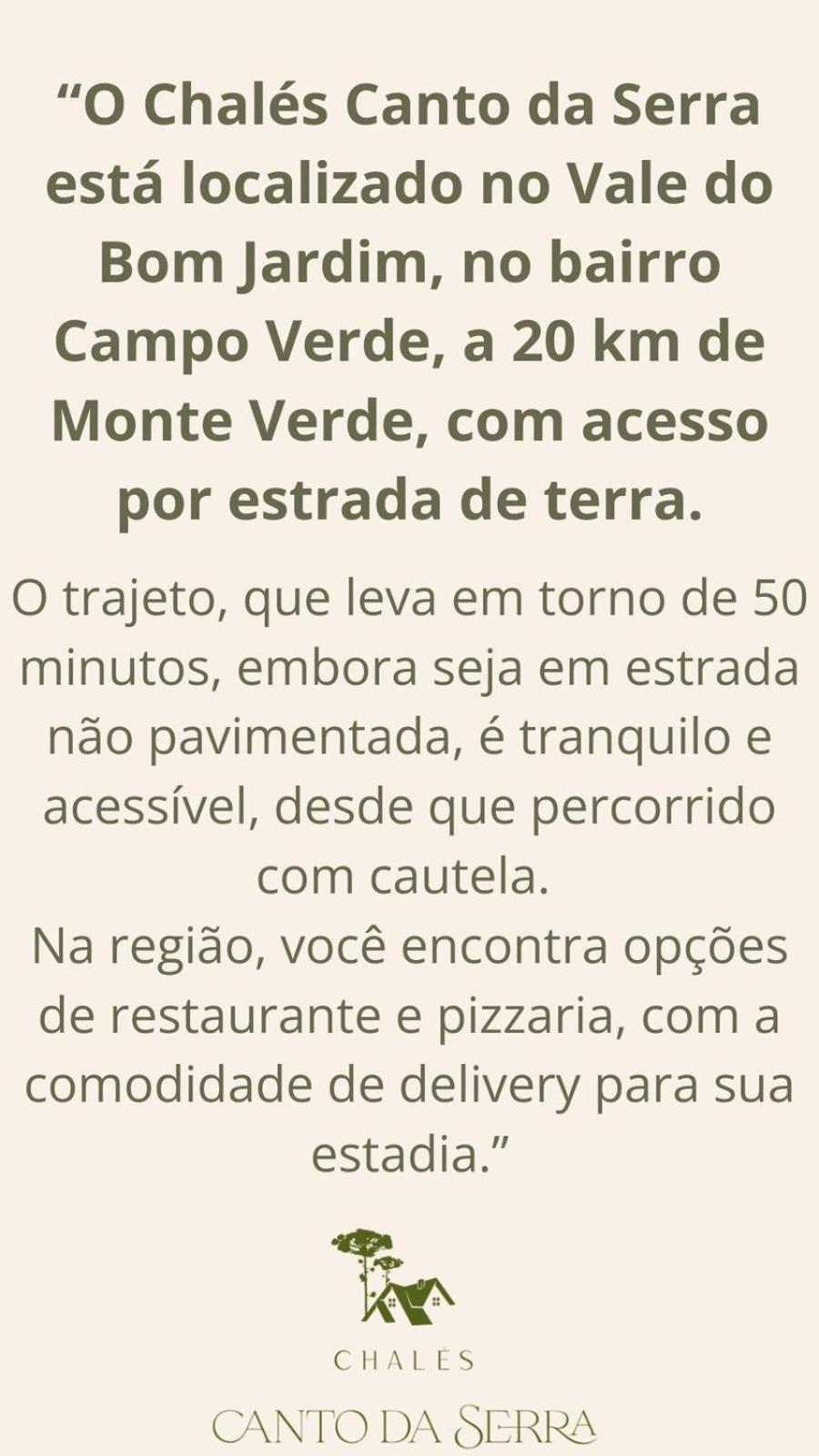 Chales Canto Da Serra Monte Verde  Eksteriør billede